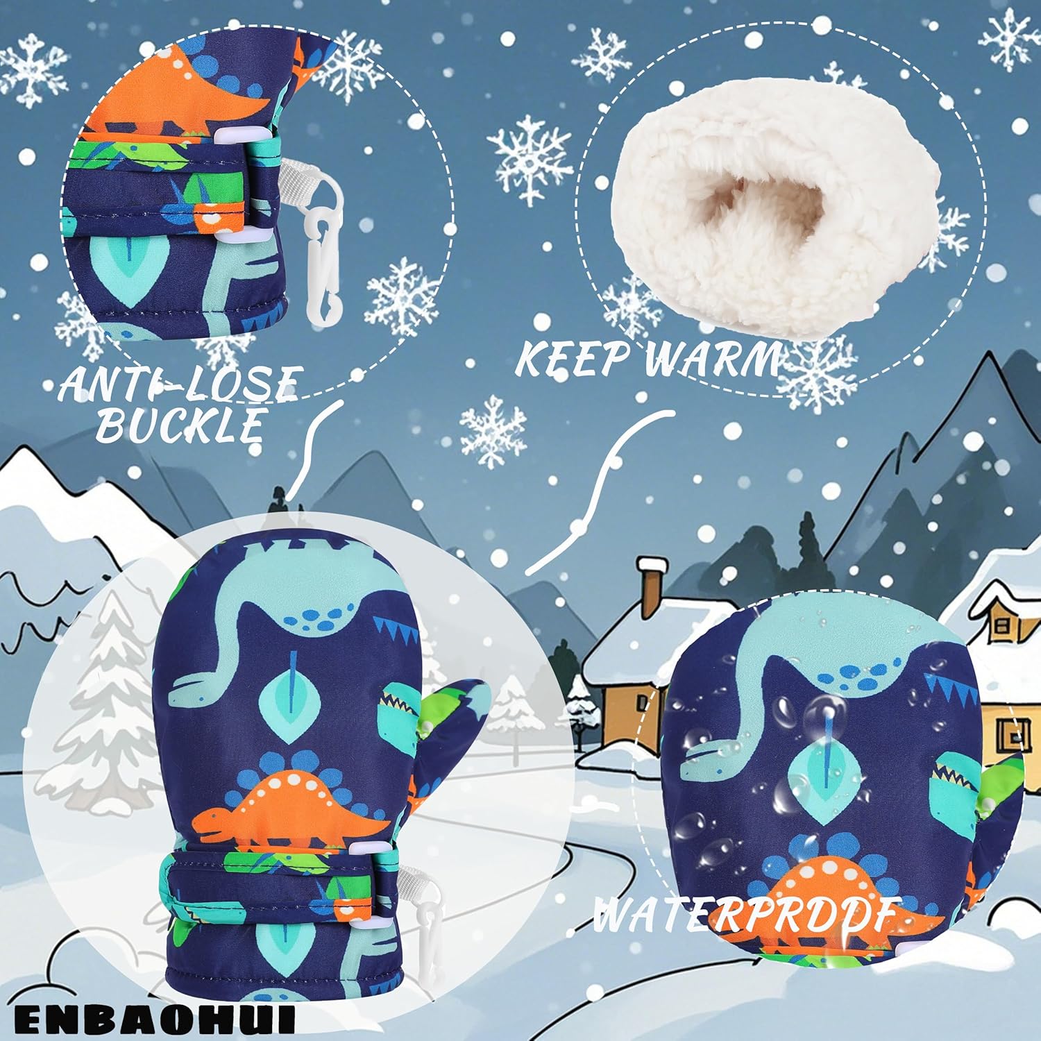 ENBAOHUI Baby Gloves Toddler Winter Gloves