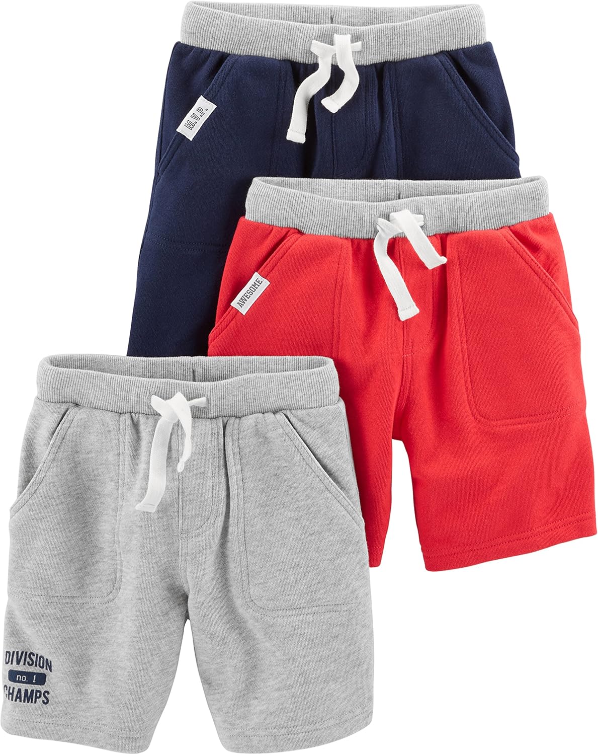 Simple Joys by Carters Babies Toddlers and Boys Knit Shorts 3-Pack