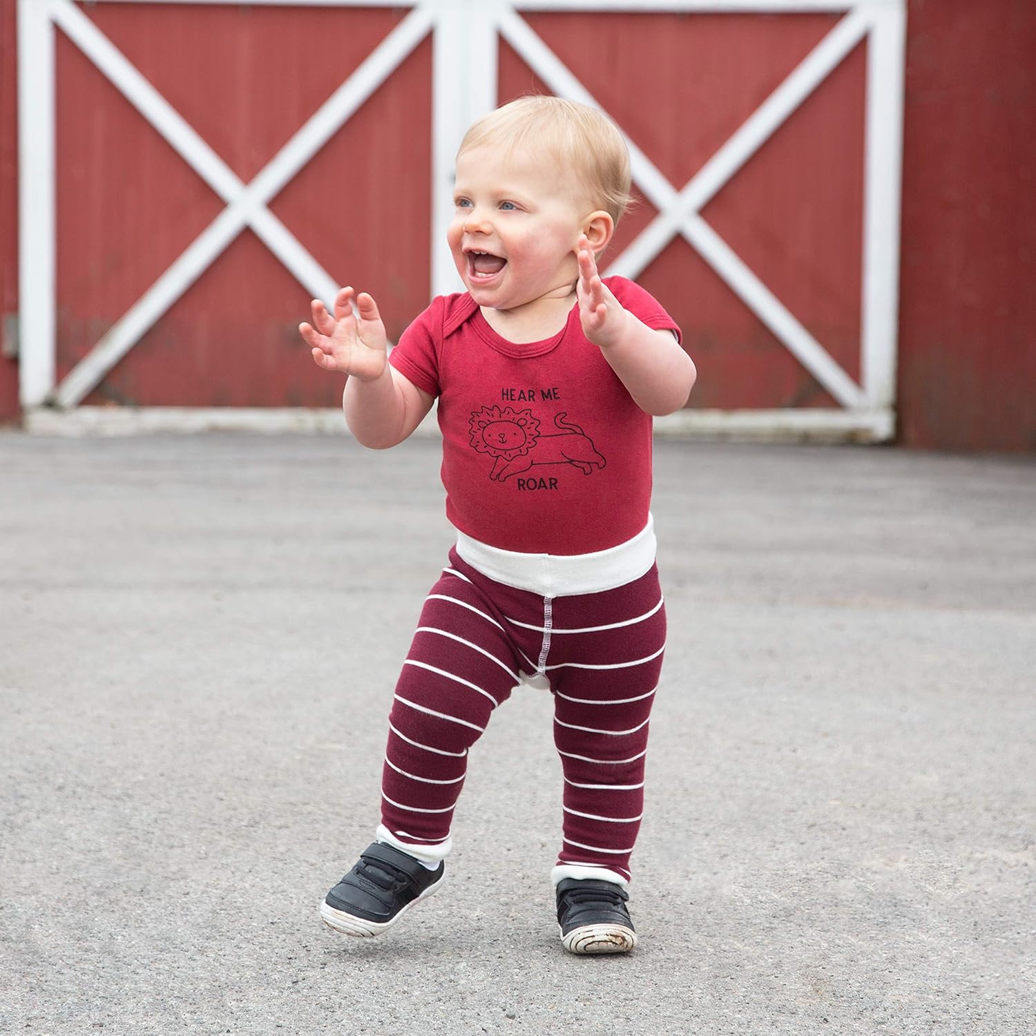 Pavilion Gift Company Lion-Red Leggings for Baby Boys