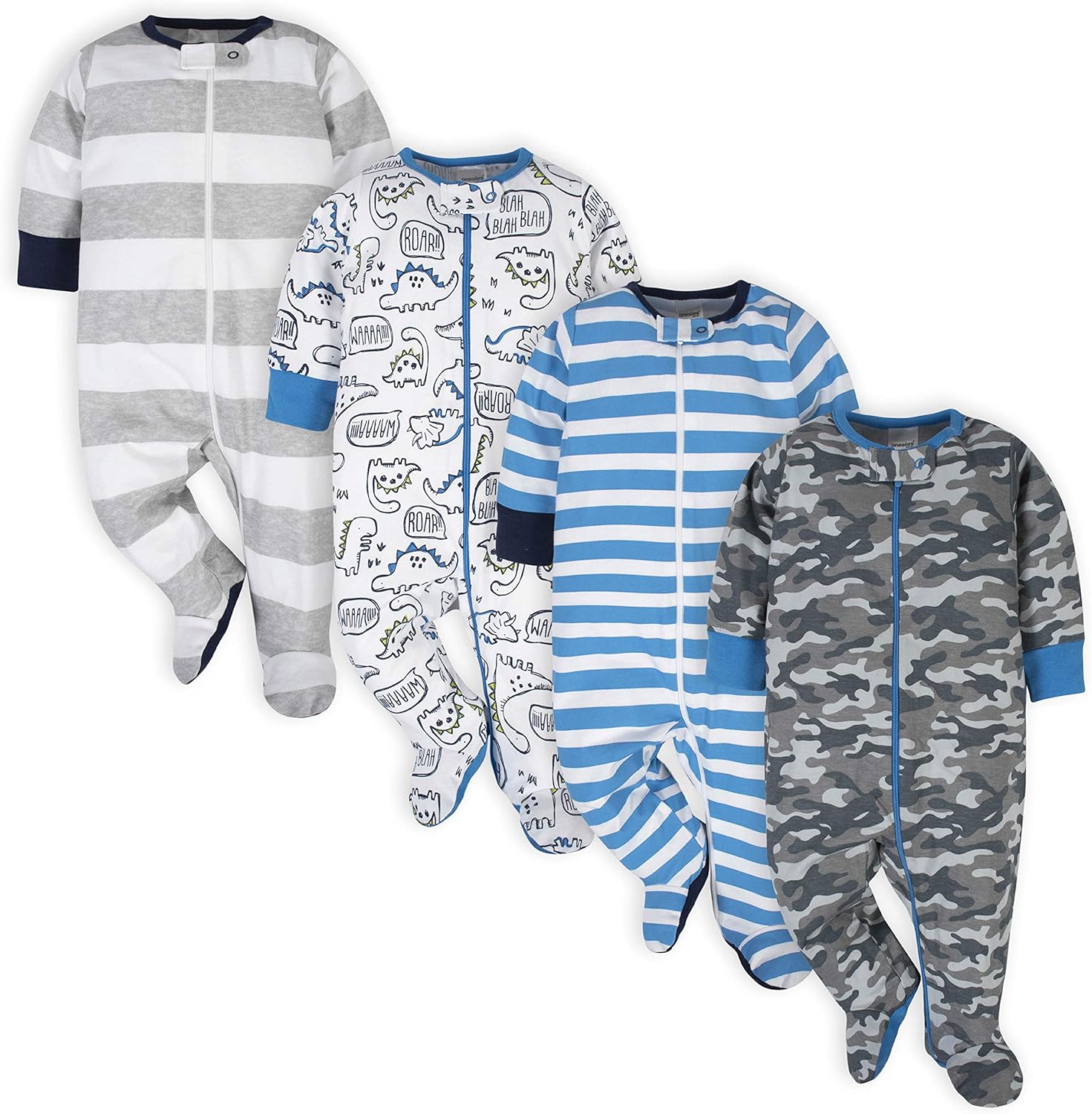 Onesies Brand - 4-Pack Sleep Play Footies for Babies