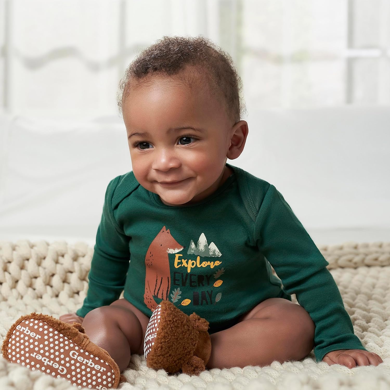 Gerber Baby Boys 6-Pack Long Sleeve Onesies Bodysuit