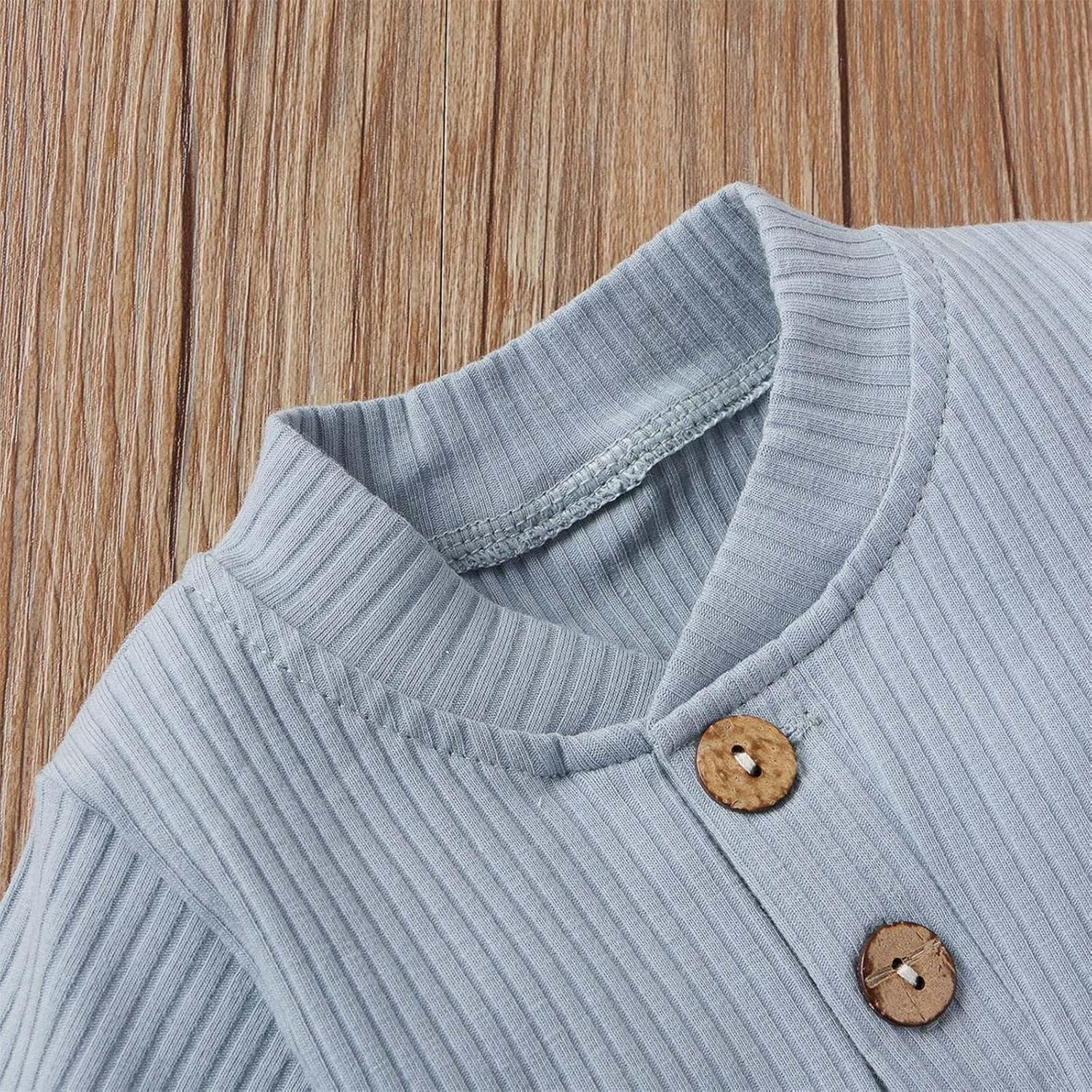 Long Sleeve Romper for Newborn Boys 2Pcs Set