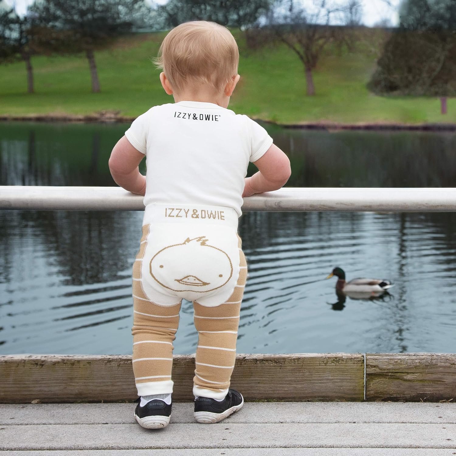 Pavilion Gift Company Duck-Yellow Leggings for Boys 12-24 Months