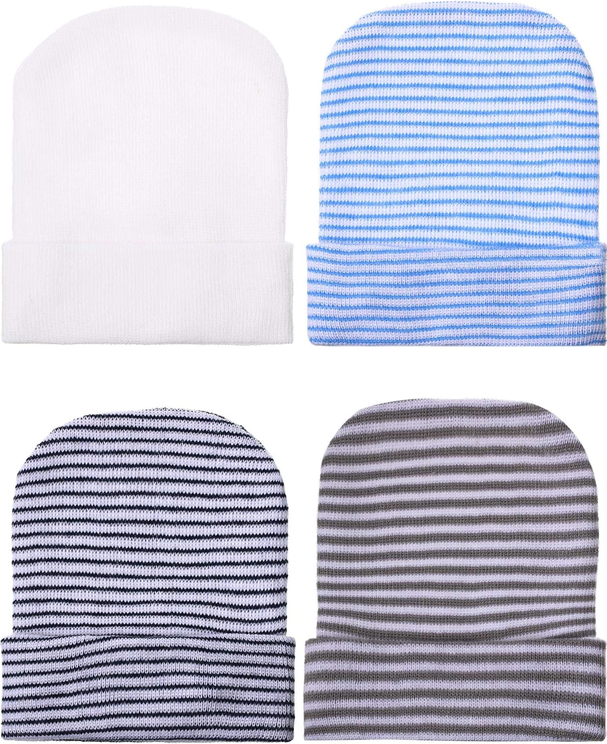 Cute Stripe Design Newborn Baby Cap