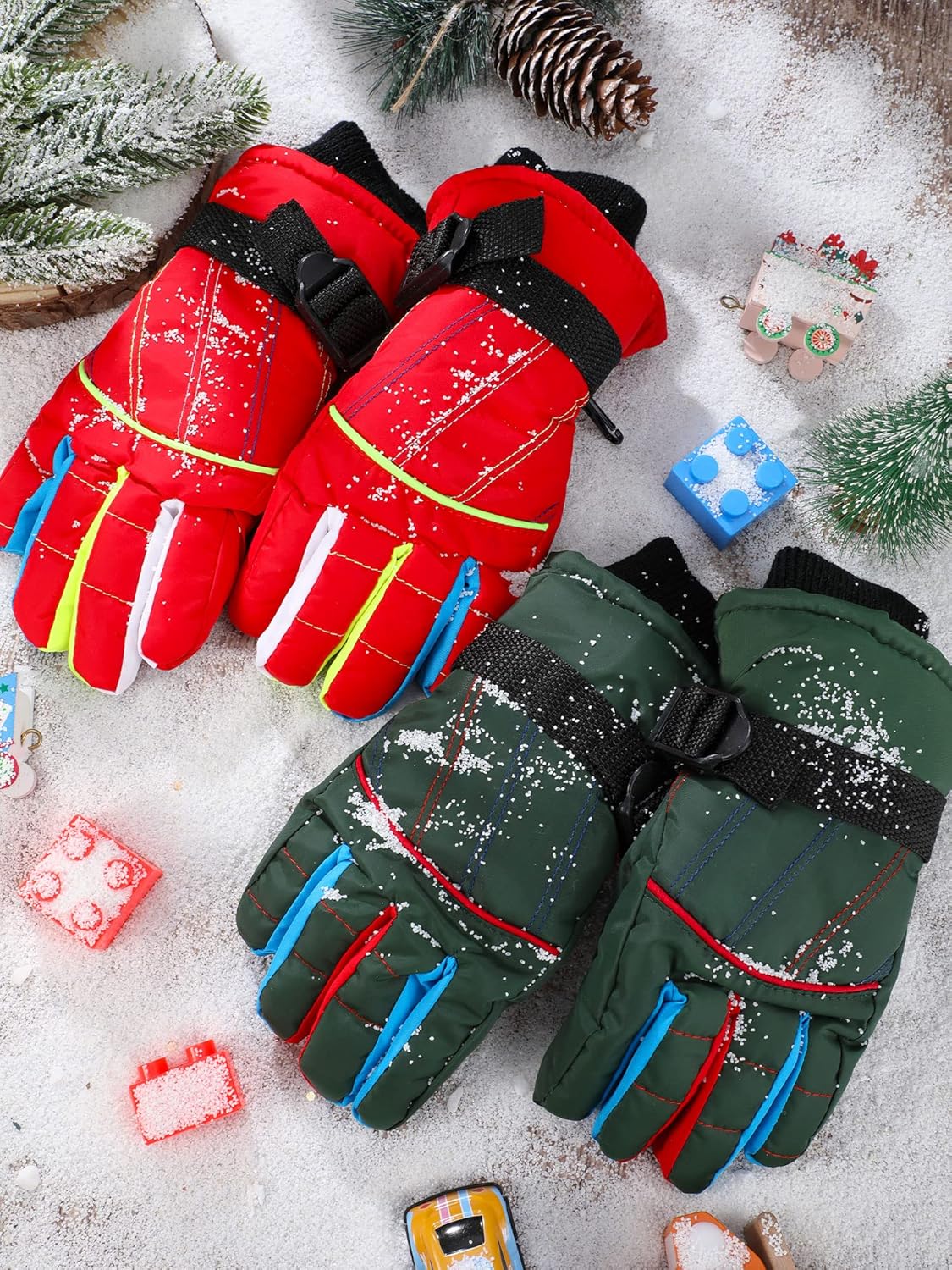 2 Pairs of Waterproof Winter Gloves