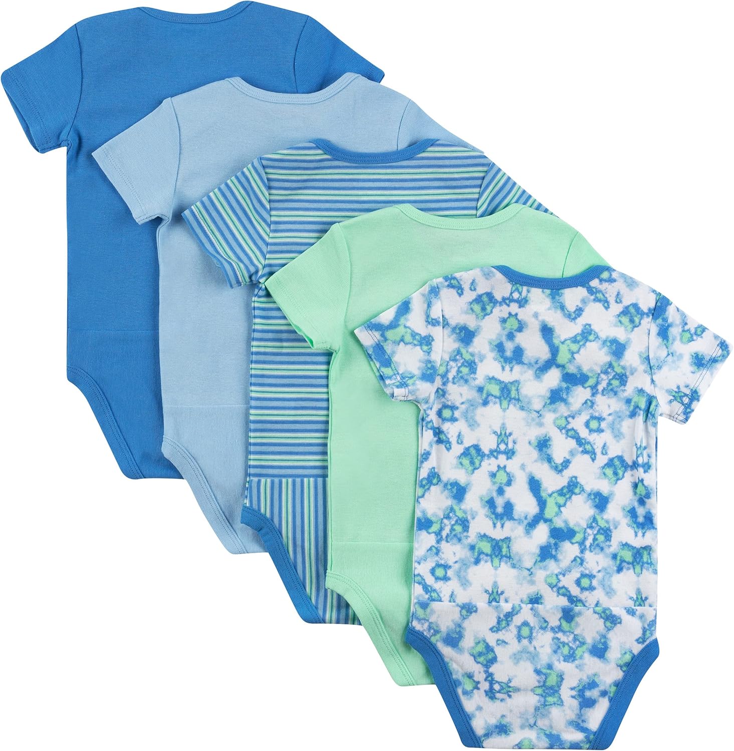Hanes Baby Toddler Ultimate Flexy Short Sleeve Bodysuit 5-Pack