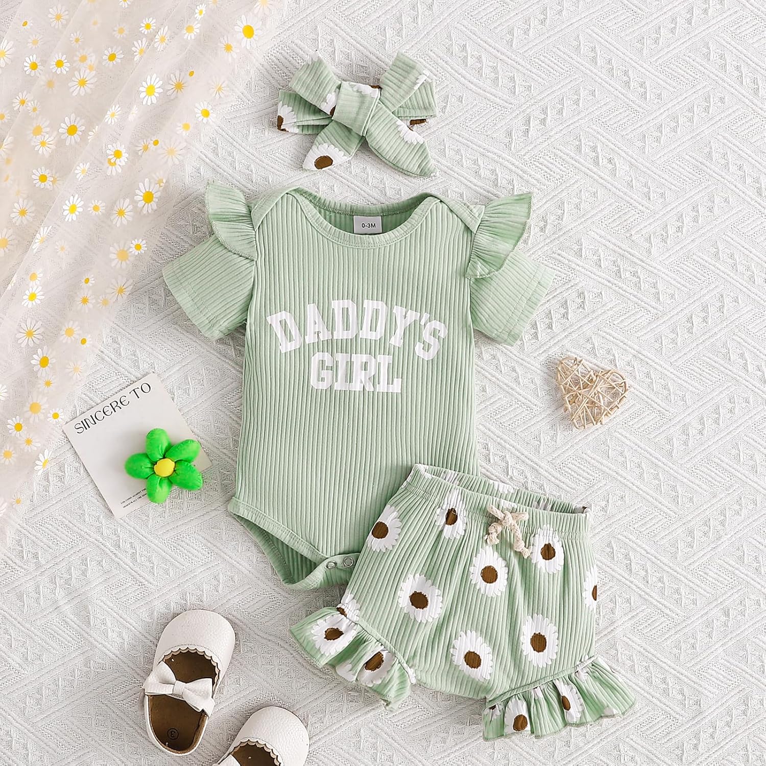 Tsnbre Newborn Summer infant clothing set